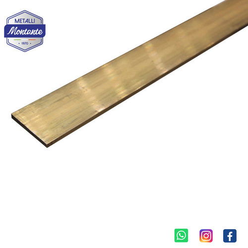 Barra piatta liscia ottone - in,